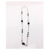 Black Bead Chain Necklace