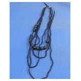 (1) Black Multi-Strand Beaded Necklace