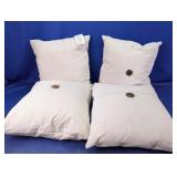 (4) Decorative Button Accent Pillows