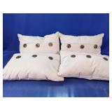 (4) Decorative Button Throw Pillows
