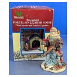 Holiday Expressions Porcelain House & Santa