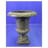 Green Glazed Ceramic Urn Planter