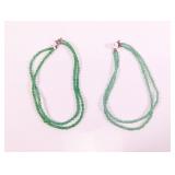 Green Double Strand Bead Necklaces