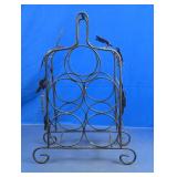 (1) Metal Grape Leaf Wine Rack