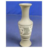 (1) Green Frosted Glass Vase