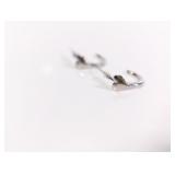 Silver Tone Heart Hoop Earrings