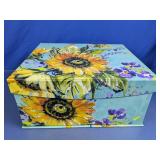 (1) Sunflower Decorative Storage Box