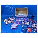 (8) Assorted Patriotic Decor Items
