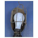 Vintage Metal Cage Work Light With Cord