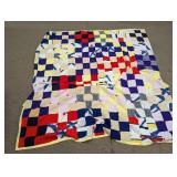 Patchwork Checkerboard Quilt Blanket