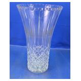 Cut Crystal Flared Floral Vase