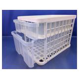 White 2-Drawer Plastic Desktop Storage Unit