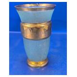 (1) Blue Frosted Glass Vase