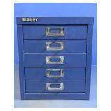 Bisley Blue 5 Drawer Metal Storage Cabinet