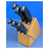 Knife Set with Wood Storage Block
