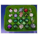 Assorted Christmas Ornaments Lot w/ Case