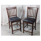 Wood Bar Chairs With Upholstered Seats