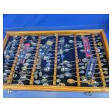 Vintage Souvenir Spoon Collection with Case