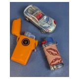 Novelty Lighter Lot with Car and Lip Pattern