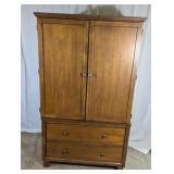 (1) Wooden Storage Armoire with Drawers