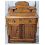(1) Antique Wooden Washstand Cabinet