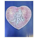 Italian Pink Heart Cherub Trinket Dish