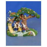 Decorative Rabbit Garden Scene Figurine