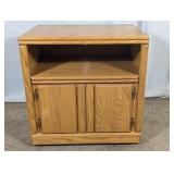(1) Oak Express Media Cabinet
