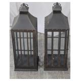 (2) Metal Decorative Lanterns