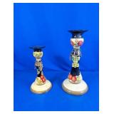 (2) A.C.K. Italian Fruit Candlesticks
