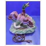 Vintage Ceramic Mallard Duck TV Lamp