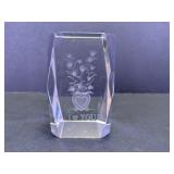 Laser-Etched 'I ?? YOU' Crystal Heart Vase