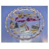 Crystal Winter Estates Glass Platter