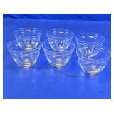 Set of 6 Clear Glass Individual Prep Bowls