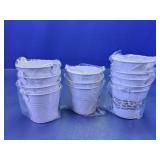Small White Metal Pails
