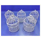 White Metal Mini Decorative Bird Cages
