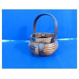 Woven Rattan Basket with Wooden Handle