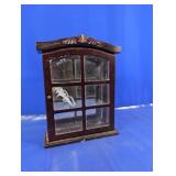Wood Wall Curio Display Cabinet