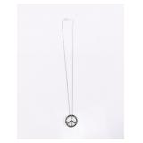 925 Sterling Silver and Mystic Topaz Peace Sign