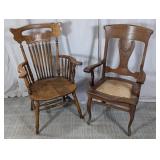 (2) Antique Wooden Armchairs