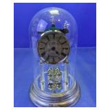 Elgin Quartz Anniversary Clock w/Glass Dome