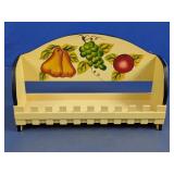 Hand-Painted Wooden Fruit Motif Spice Rack