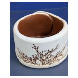 Ceramic Yarn Bowl with Deer Design