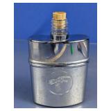 Vintage Eagle Motif Chrome Glass Flask