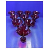Red Martini Cocktail Glasses
