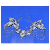 Ornate Rhinestone Statement Bib Necklace