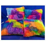 (4) Brunton Neon Tie Dye Pillows
