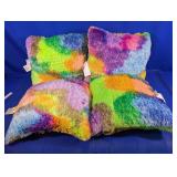 (4) Brunton Neon Tie Dye Pillows