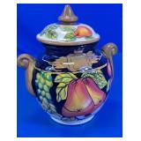 Hand Painted Casa Vero Ceramic Fruit Canister