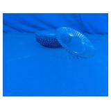 Blue Glass Plates Set